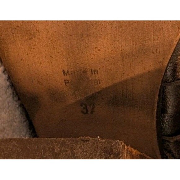 Free People Booties Sz 37 US 7 Silver Hybrid Leather Strappy Ankle Boots Heeled - Picture 10 of 11